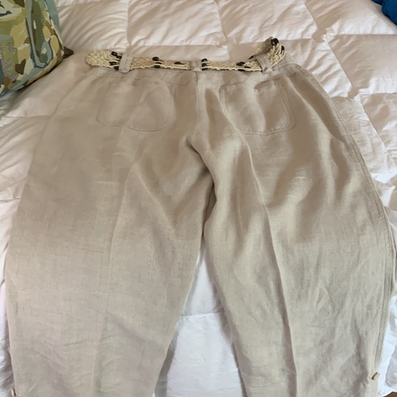 Linen pants Macys 4-pocket Charter club new without tags size 8 - Picture 6 of 9